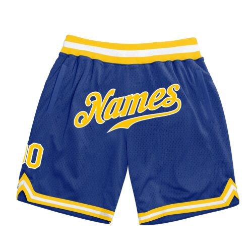 royal_0100_4b5b1342-c0ca-42c4-809c-8446962425cd Custom Royal Gold-White Authentic Throwback Basketball Shorts