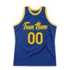 Custom Royal Gold-White Authentic Throwback Basketball Jersey