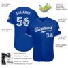 Custom Royal White Authentic Baseball Jersey