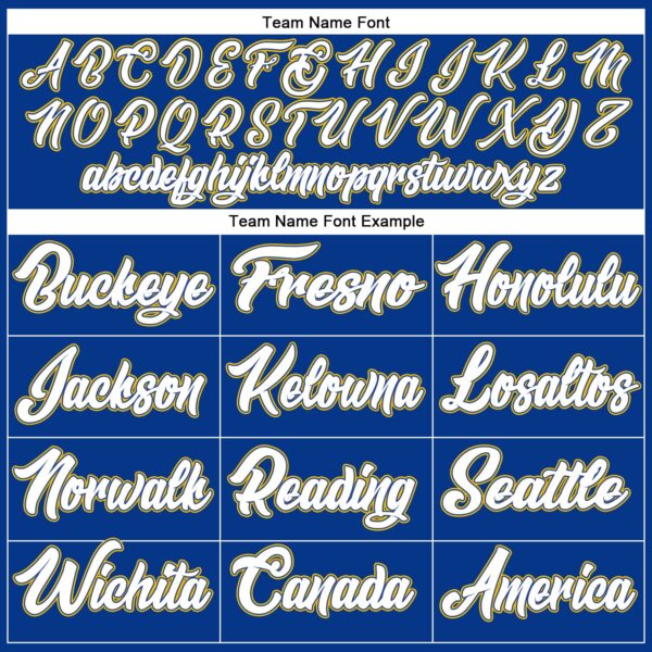 Custom Royal White-Gold Authentic Baseball Jersey