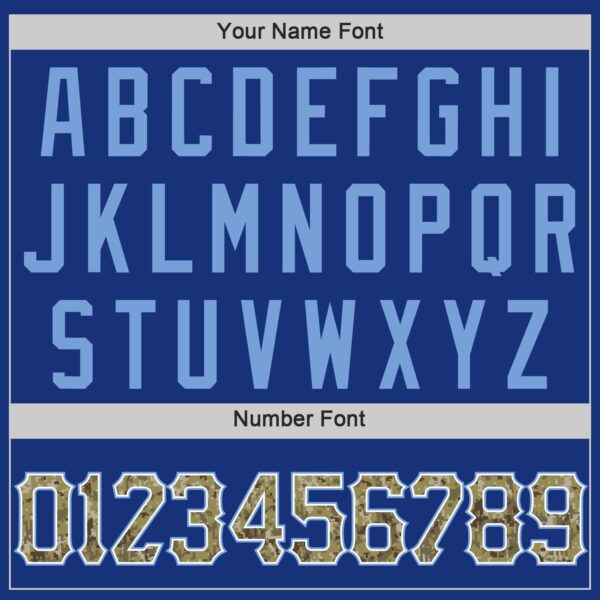 Custom Royal Camo-Light Blue Authentic Baseball Jersey