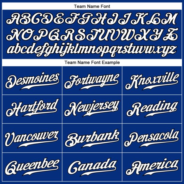 Custom Royal White-Black Authentic Baseball Jersey