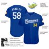 Custom Royal White-Gold Authentic Baseball Jersey