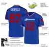Custom Royal Red-White Mesh Authentic Throwback Football Jersey