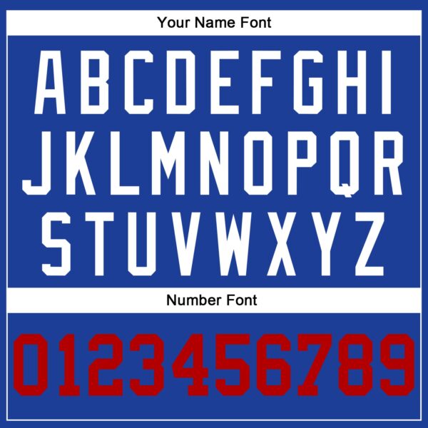 Custom Royal Red-White Mesh Authentic Throwback Football Jersey