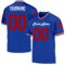 royal_0153 Custom Royal Red-White Mesh Authentic Throwback Football Jersey