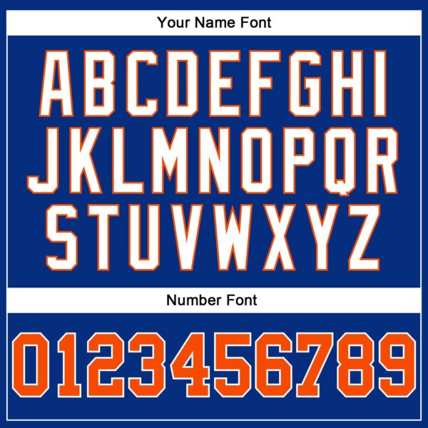 Custom Royal White Pinstripe Orange-White Authentic Baseball Jersey