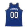 Custom Royal White-Black Authentic Throwback Basketball Jersey
