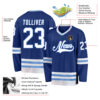 Custom Royal White-Light Blue Hockey Jersey