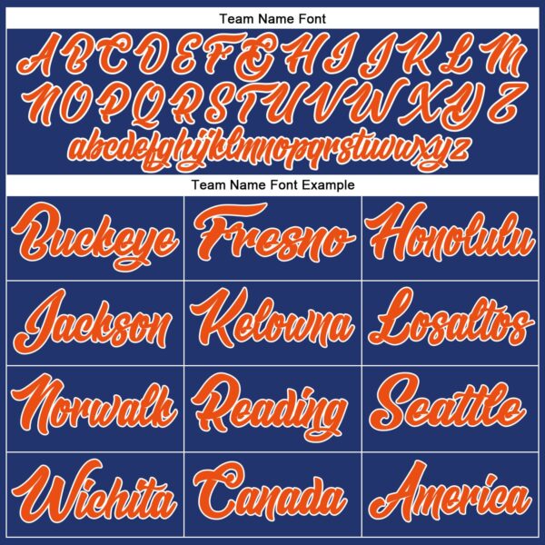 Custom Royal Orange-White Authentic Baseball Jersey