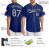 Custom Royal Gray-Black Authentic Baseball Jersey