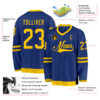 Custom Royal Gold Hockey Jersey