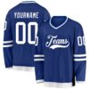 Custom Royal White Hockey Jersey