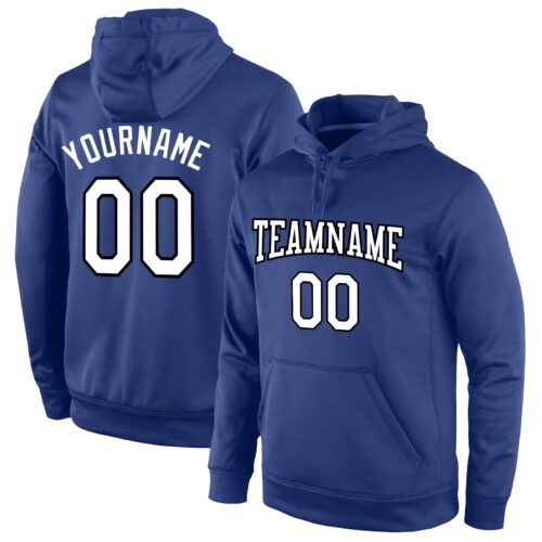 royal_0258 Custom Stitched Royal White-Black Sports Pullover Sweatshirt Hoodie