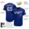 Custom Royal White-Purple Authentic Baseball Jersey