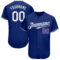 Custom Royal White-Purple Authentic Baseball Jersey