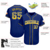 Custom Royal Gold-White Authentic Drift Fashion Baseball Jersey
