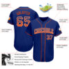 Custom Royal Orange-White Authentic Drift Fashion Baseball Jersey