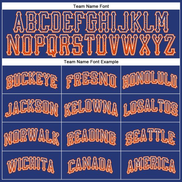 Custom Royal Orange-White Authentic Drift Fashion Baseball Jersey