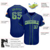 Custom Royal Neon Green-White Authentic Drift Fashion Baseball Jersey