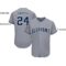 Custom Gray Navy-White Baseball Jersey