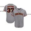 Custom Gray Black Orange-Old Gold Baseball Jersey