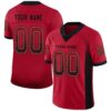Custom Red Black-Old Gold Drift Fashion Football Jersey