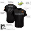 Custom Black Gray Baseball Jersey