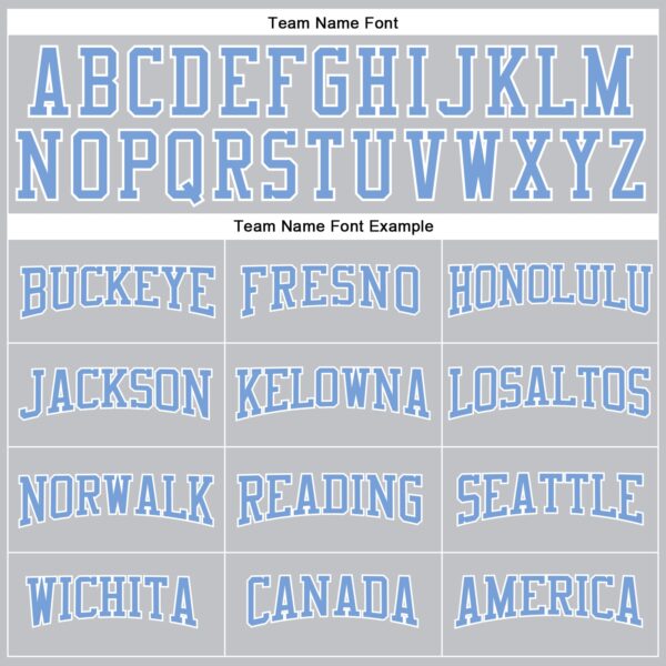 Custom Gray Light Blue-White Authentic Throwback Basketball Jersey