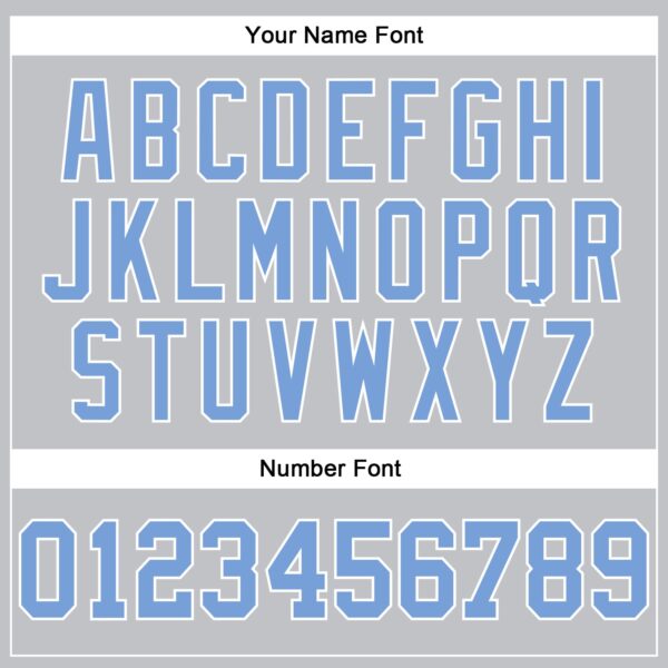 Custom Gray Light Blue-White Authentic Throwback Basketball Jersey