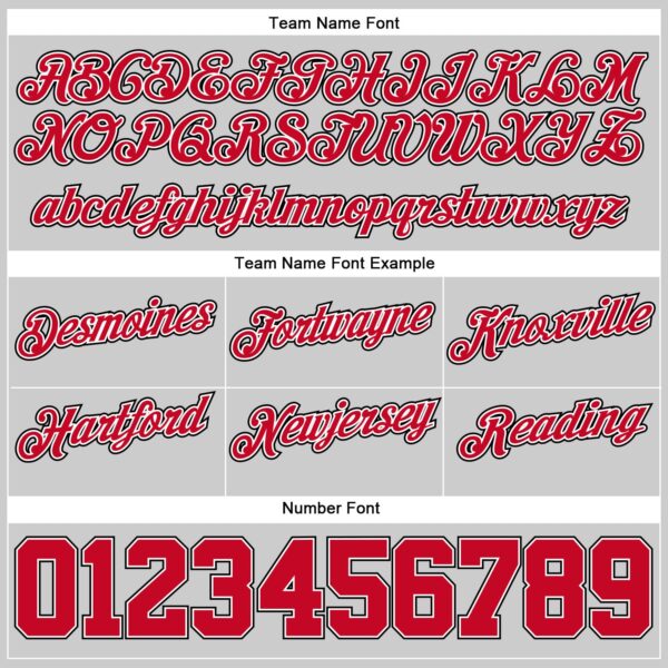 Custom Gray Red-White Authentic Throwback Basketball Shorts