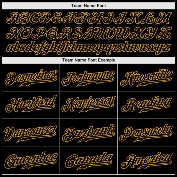Custom Black Snakeskin Black-Gold 3D Pattern Design Authentic Baseball Jersey