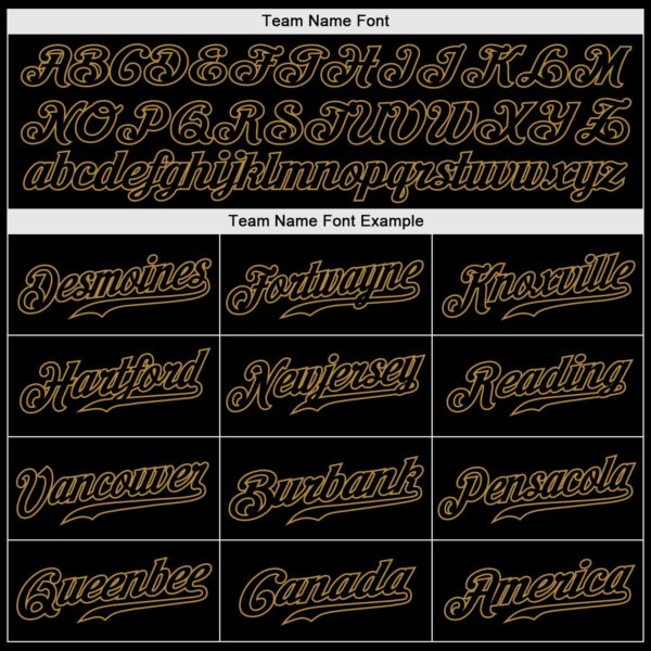 Custom Black Snakeskin Black-Old Gold 3D Pattern Design Authentic Baseball Jersey