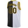 Custom White Black-Gold Authentic Split Fashion Basketball Jersey