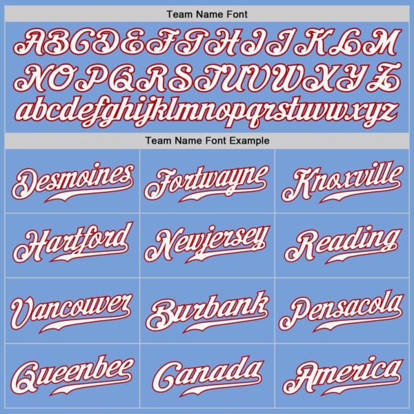 Custom White Light Blue-Red Authentic Split Fashion Baseball Jersey