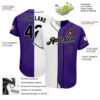 Custom White Black-Gray Authentic Split Fashion Baseball Jersey
