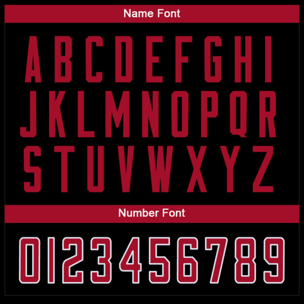 Custom Black Red-White Split Fashion Football Jersey