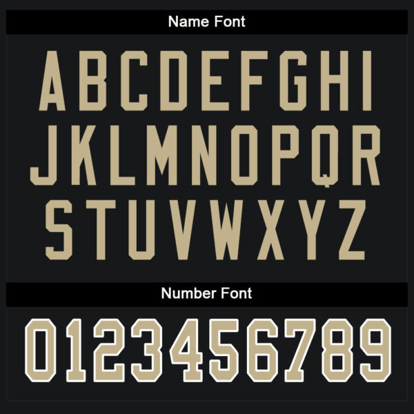 Custom Black Vegas Gold-White Split Fashion Football Jersey