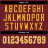 Custom Burgundy Gold-White Split Fashion Football Jersey