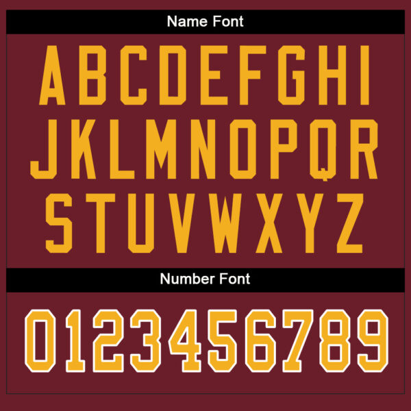 Custom Burgundy Gold-White Split Fashion Football Jersey