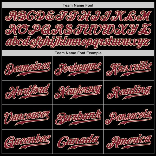 Custom Black Crimson-Gray Authentic Split Fashion Baseball Jersey