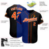 Custom Black Orange-Royal Authentic Split Fashion Baseball Jersey