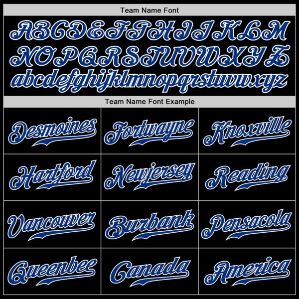 Custom Black Royal-Light Blue Authentic Split Fashion Baseball Jersey