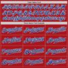 Custom Red Royal-Gray Authentic Split Fashion Baseball Jersey