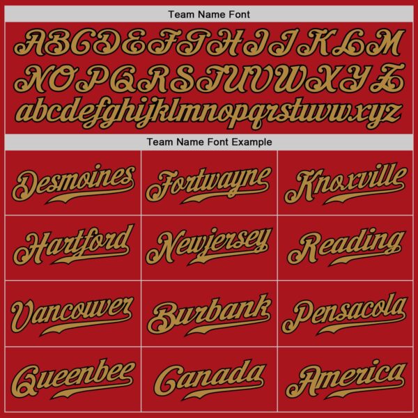 Custom Red Old Gold-Gray Authentic Split Fashion Baseball Jersey