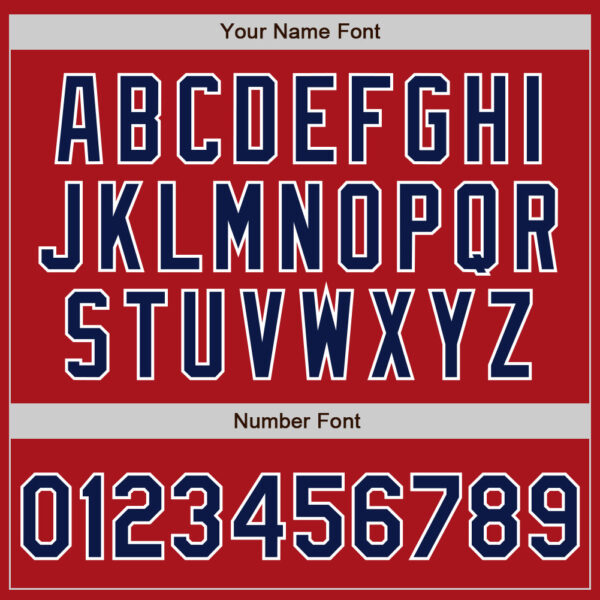 Custom Red Navy-Gray Authentic Split Fashion Baseball Jersey