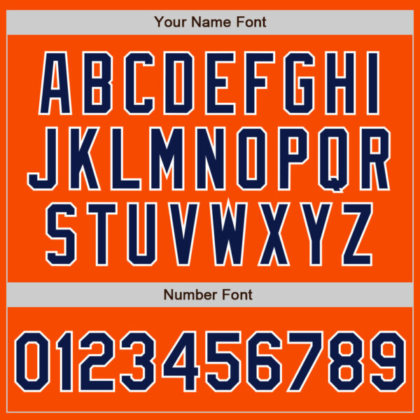 Custom Orange Navy-Gray Authentic Split Fashion Baseball Jersey