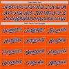 Custom Orange Navy-Gray Authentic Split Fashion Baseball Jersey