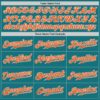 Custom Teal Orange-Gray Authentic Split Fashion Baseball Jersey