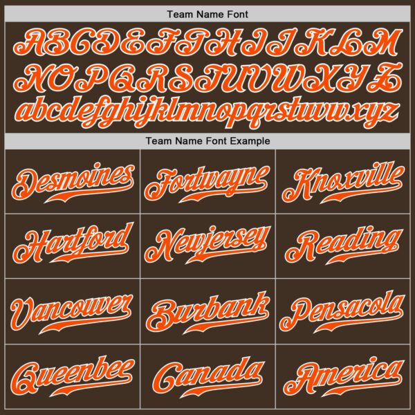 Custom Brown Orange-Gray Authentic Split Fashion Baseball Jersey